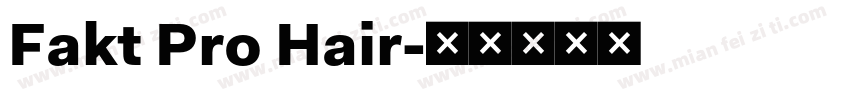 Fakt Pro Hair字体转换